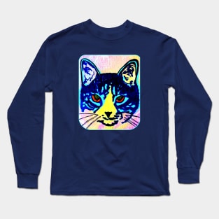 Pop Art Cat Long Sleeve T-Shirt